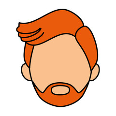 avatar man icon over white background vector illustration