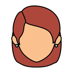 avatar woman icon over white background colorful design vector illustration