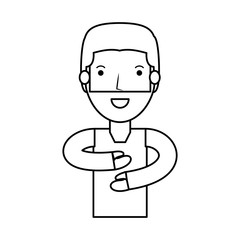 Young man cartoon