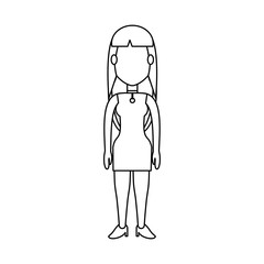 Young woman cartoon