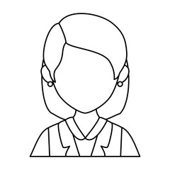 avatar woman icon over white background vector illustration