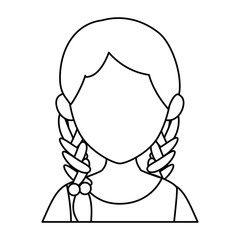 avatar woman icon over white background vector illustration