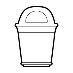 trash bin vector illustration