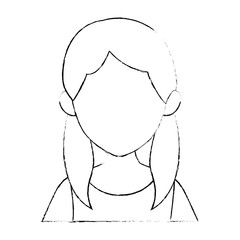 avatar woman icon over white background vector illustration