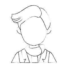 man icon over white background vector illustration