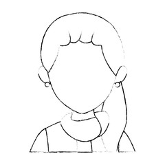 avatar woman icon over white background vector illustration