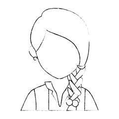 avatar woman icon over white background vector illustration
