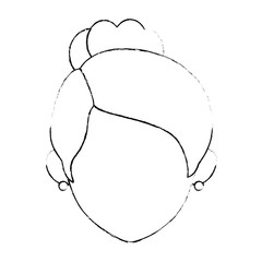 avatar woman icon over white background vector illustration