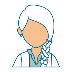 Fototapeta premium avatar woman icon over white background colorful design vector illustration
