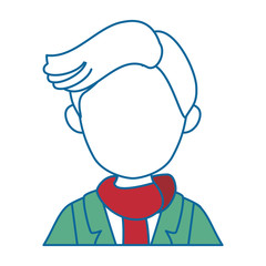 man icon over white background vector colorful design illustration