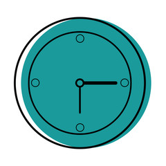 clock icon over white background vector illustration