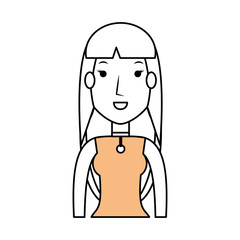 Young woman cartoon