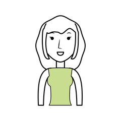 Young woman cartoon