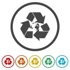 Recycle logo, icons set - Illustration 