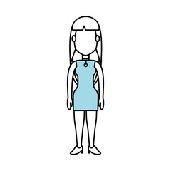 Young woman cartoon