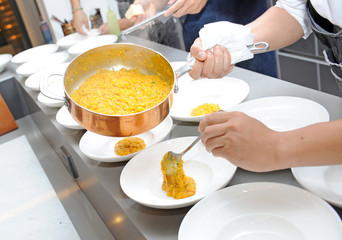 cooking the lobster dish