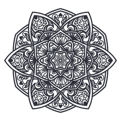 Jewelry Logo Mandala Ornament Pattern Decorative Vector Symbol