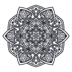 Jewelry Logo Mandala Ornament Pattern Decorative Vector Symbol