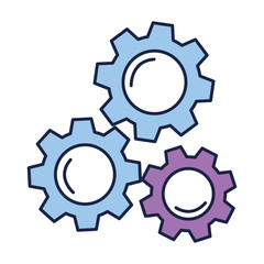 gears machinery isolated icon vector illustration design