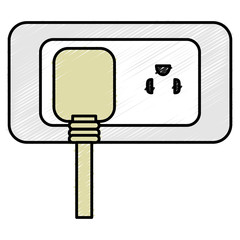 energy plug with socket vector illustration design