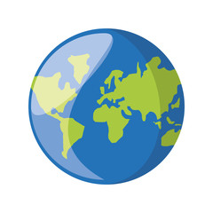 Worl earth isolated
