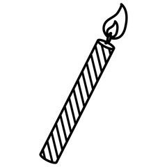 candle birthday isolated icon vector illustration design