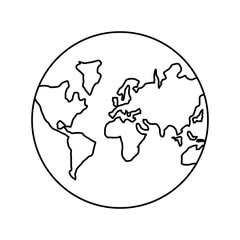 World earth isolated