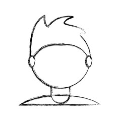 Young man faceless avatar