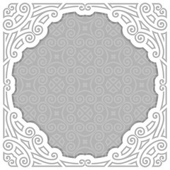 Vector Frame for photo or pictures: white vintage poster with Border and light decorative background, certificate with border and old ornament, frame with filigree victorian design, wedding invitation