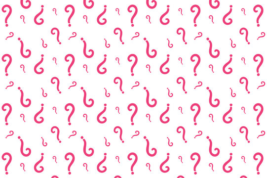 Abstract Pink Question Marks Pattern