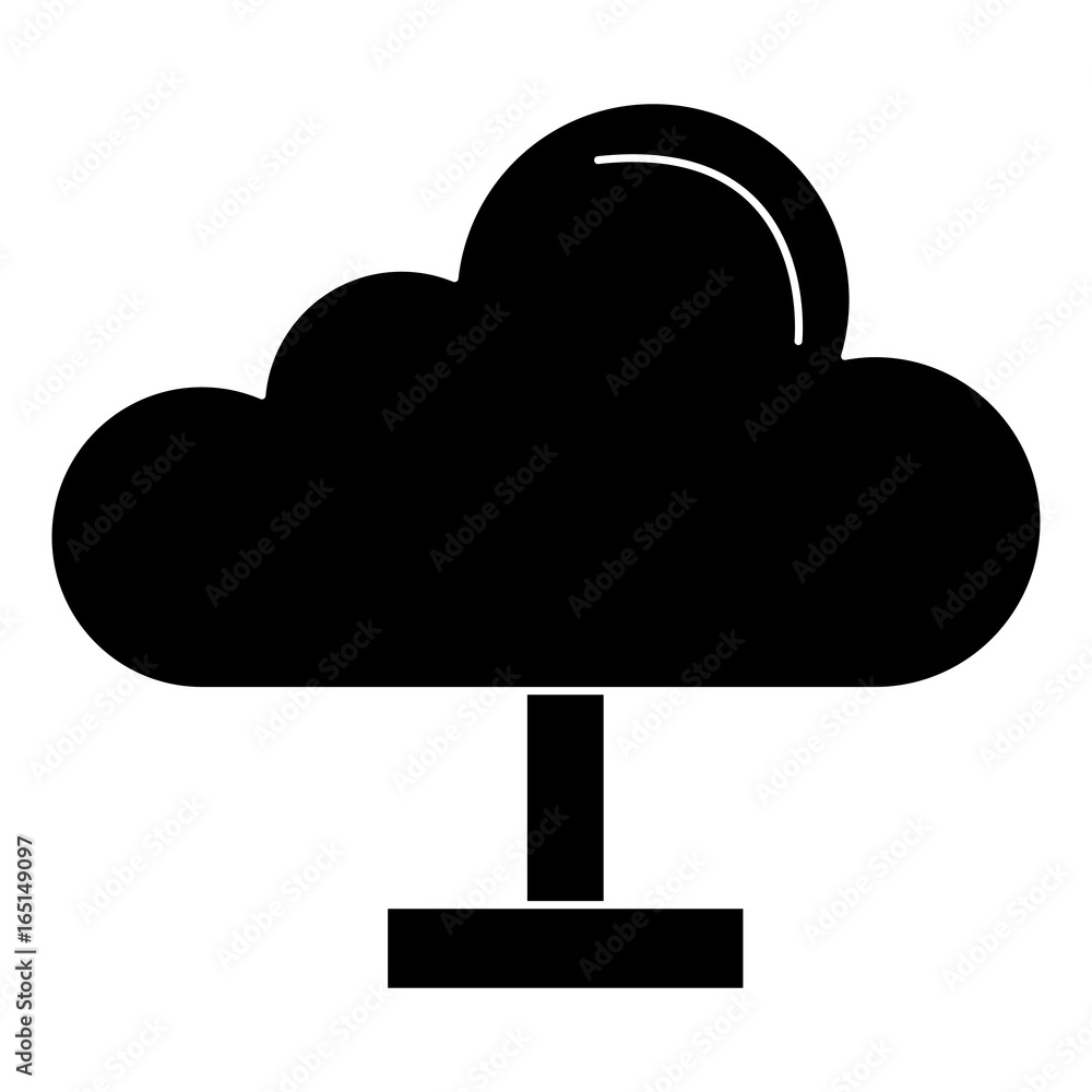 Poster cloud computing server icon vector illustration design