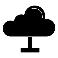 cloud computing server icon vector illustration design