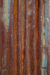 Old metal sheet roof texture. Pattern of old metal sheet.