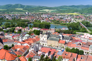 Fototapeta na wymiar View from Trencin castle, Slovakia
