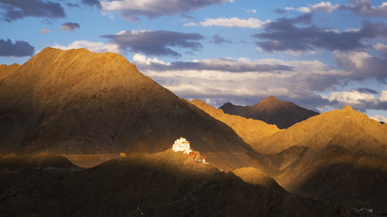 Amazing light at Leh Ladakh city, see view from Shanti Stupa