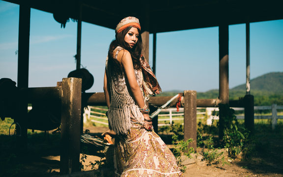 Portrait of  a Beautiful Asian Woman