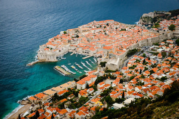 Naklejka premium An Aerial View of The Old Town of Dubrovnik, Croatia. 