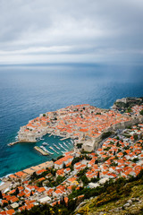 An Aerial View of The Old Town of Dubrovnik, Croatia. 