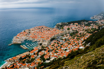 An Aerial View of The Old Town of Dubrovnik, Croatia. 