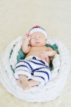 newborn sailor boy