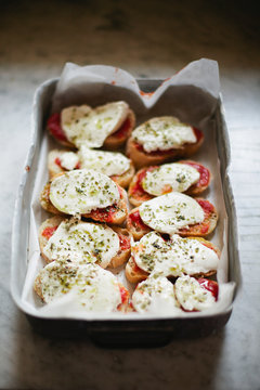 Italian quick pizza ready to be eaten