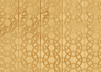 Turkish gold ornament on the wall of the mosque