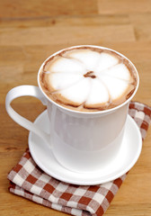 Cappuccino mug close up
