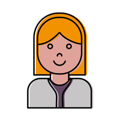 cartoon woman icon