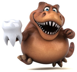 Fun Trex - 3D Illustration © Julien Tromeur