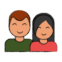 couple of woman and man icon