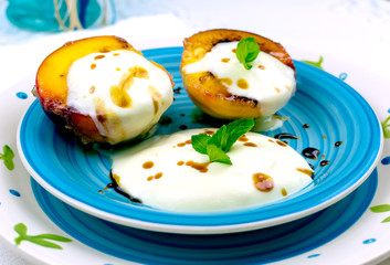 Grilled peaches