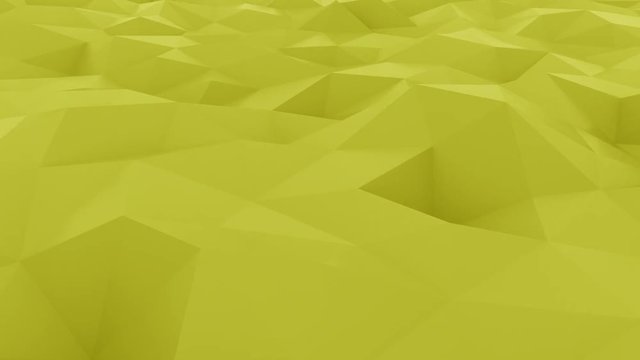Glossy polygonal yellow surface. Loopable hi-tech motion background