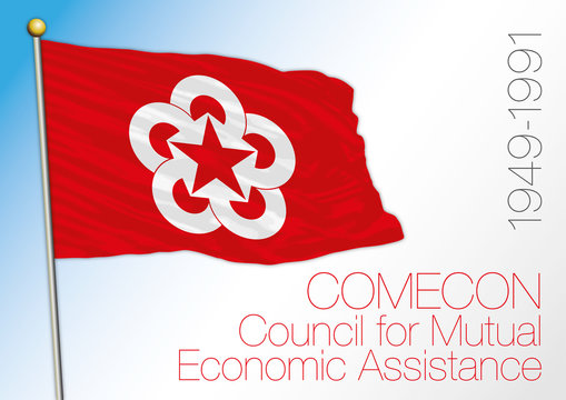 Comecon historical flag, 1945 - 1991, Russia