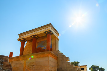 Ruins of the Knossos Palace at Crete, Greece